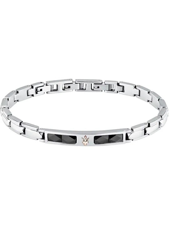 Maserati Bracciale in acciaio da uomo in ceramica JM224ATZ40 uomo