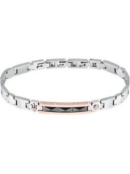Maserati Elegante bracciale da uomo in acciaio e ceramica JM423ATZ32 uomo