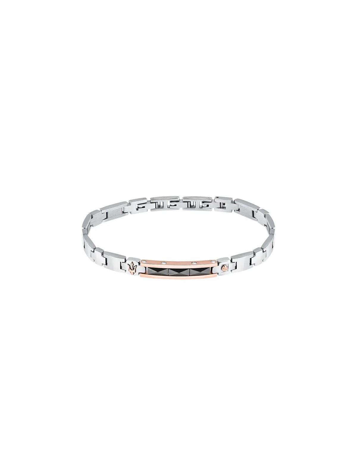 Maserati Elegante bracciale da uomo in acciaio e ceramica JM423ATZ32 uomo