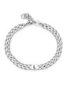 S'Agapõ Bracciale da uomo in acciaio con monogramma lettera L SMG22 uomo