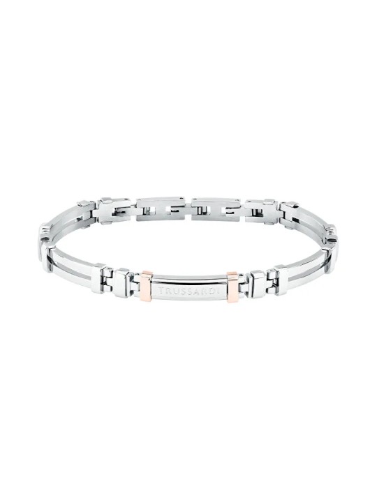 Trussardi Bracciale bicolore in acciaio da uomo T-Steel TJAXV26 uomo