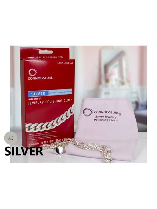 JK Box Panno per la pulizia di gioielli in argento CONNOISSEURS CN-1031/AG unisex