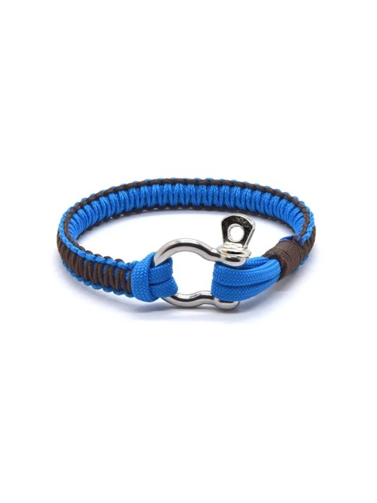 Cordell Bracciale Omega Slim in paracord blu uomo