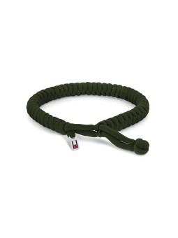 Tommy Hilfiger Alex 2790594 Bracciale intrecciato in nylon colore cachi uomo