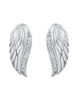 Silvego Orecchini in argento scintillanti Ali d'angelo con zirconi Lasha FW10187E donna