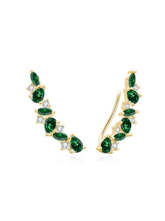 Beneto La parte superiore della base è in zircone verde AGUP3299GR-GOLD donna