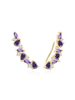 Beneto Base in acciaio inossidabile con zircone di fidanzamento AGUP3299F-GOLD donna