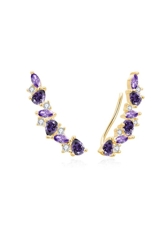 Beneto Base in acciaio inossidabile con zircone di fidanzamento AGUP3299F-GOLD donna