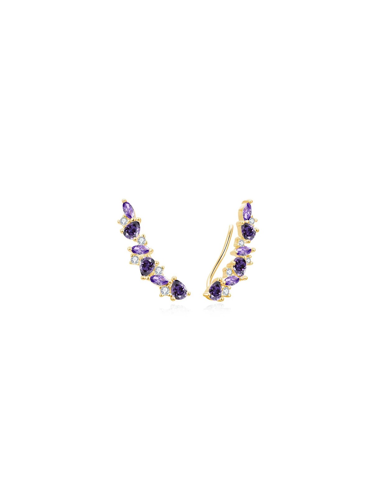 Beneto Base in acciaio inossidabile con zircone di fidanzamento AGUP3299F-GOLD donna