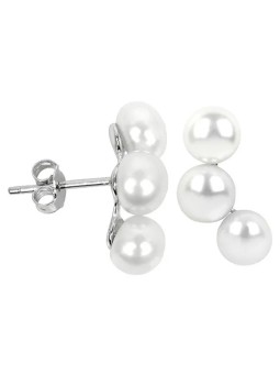 JwL Luxury Pearls Orecchini in argento con tre perle vere JL0283 donna