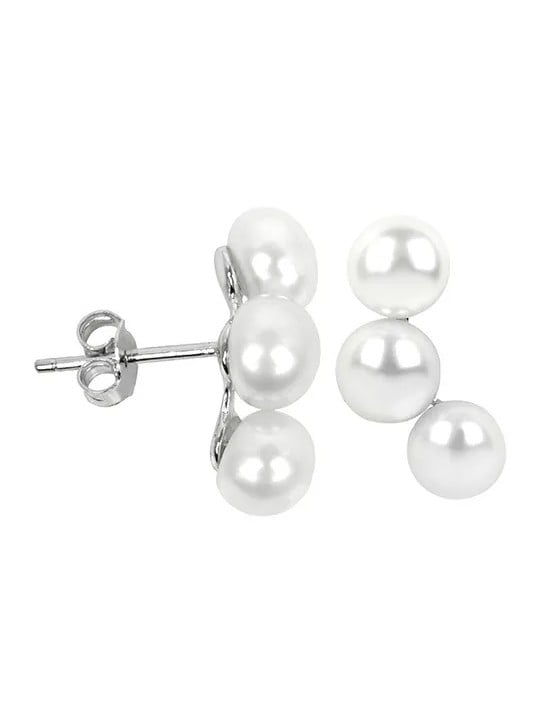JwL Luxury Pearls Orecchini in argento con tre perle vere JL0283 donna