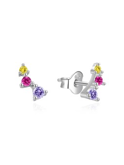 Agato Delicati orecchini lunghi con zirconi colorati AGT-E187PC donna