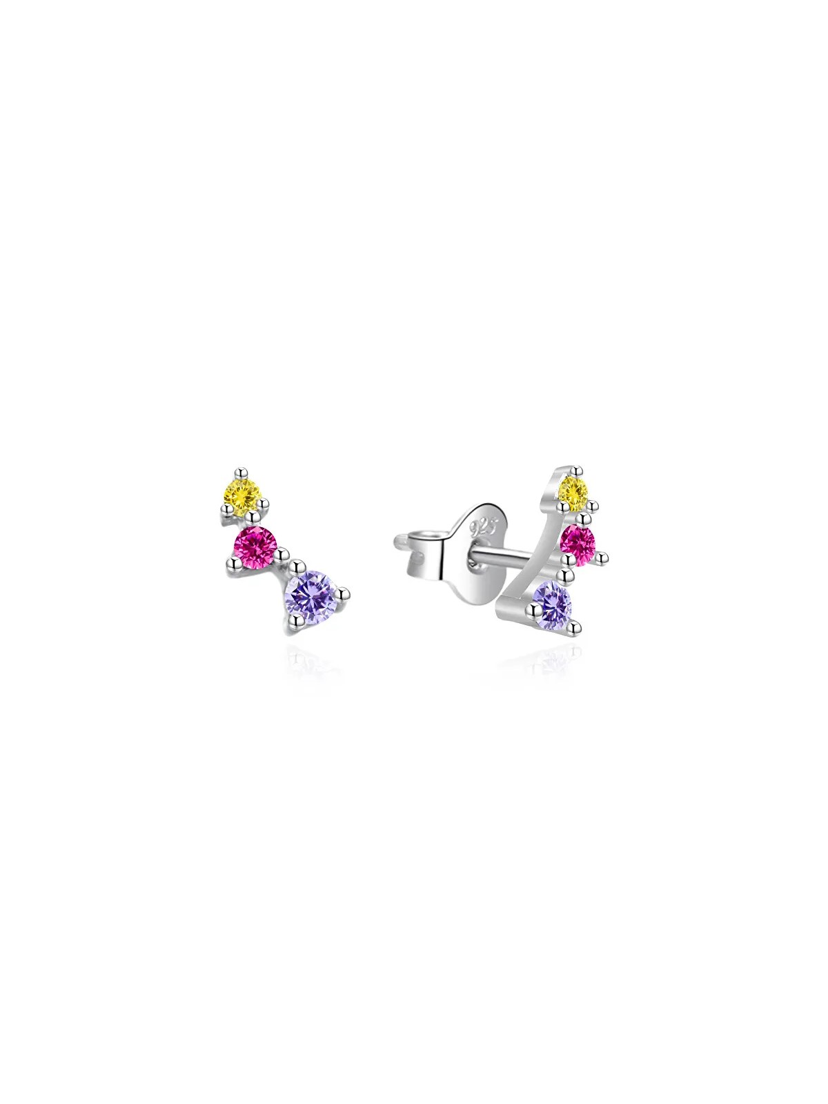 Agato Delicati orecchini lunghi con zirconi colorati AGT-E187PC donna