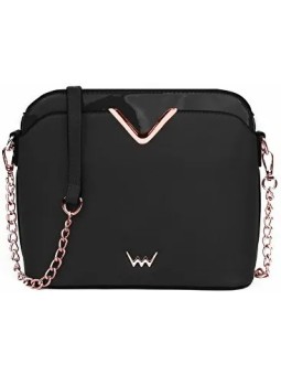 Vuch Borsa a tracolla da donna Fossy Smooth Black da donna