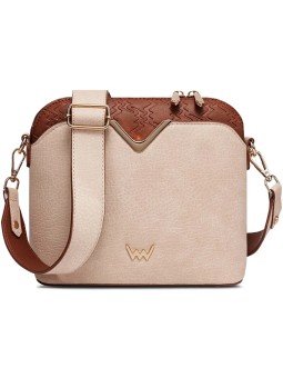 Vuch Borsa a Tracolla Fossy MN Beige da Donna