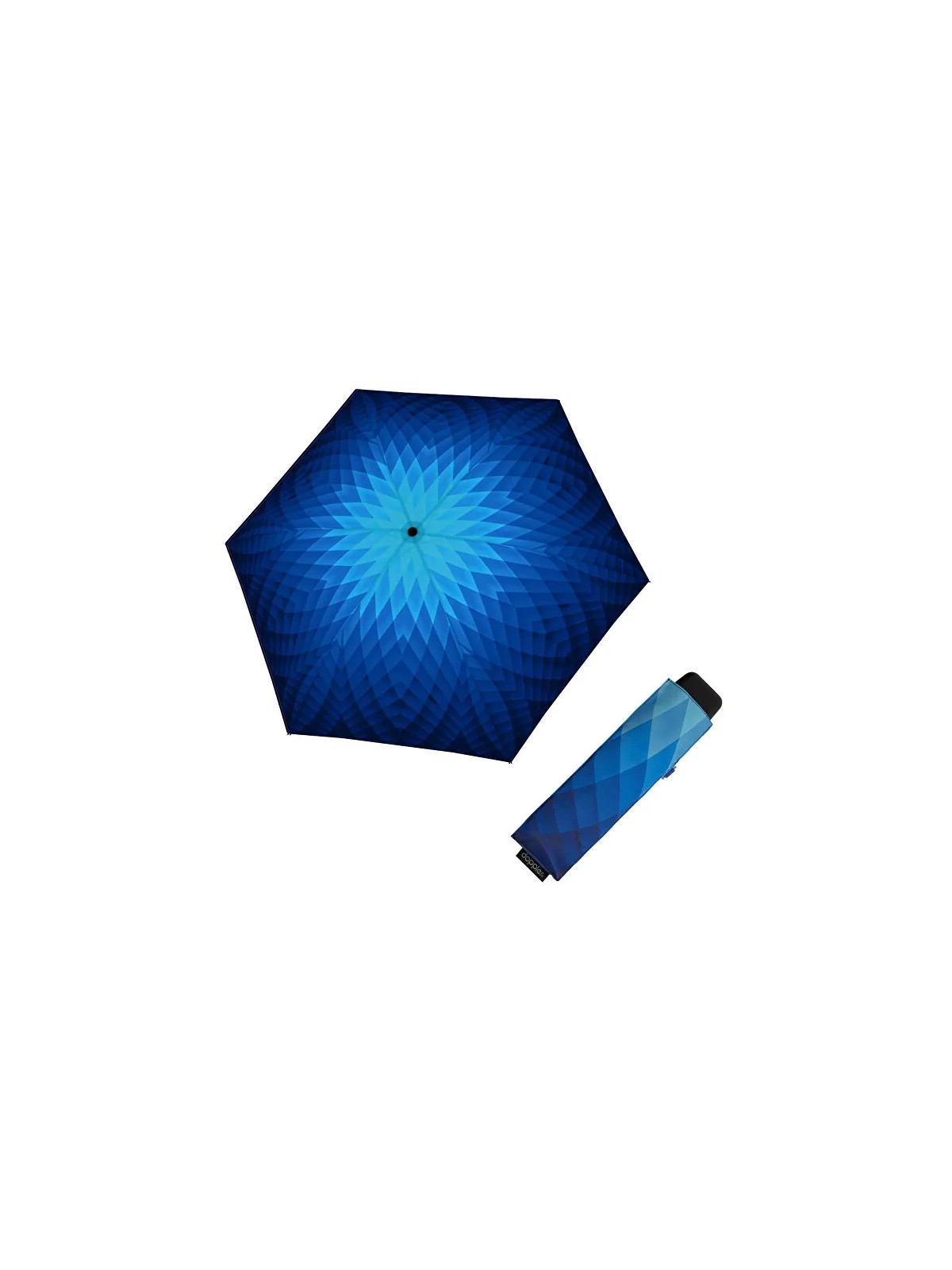 Doppler Ombrello Carbonsteel Mini Slim Fusion Blu Donna