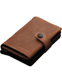Pularys Portafoglio in pelle Hiker unisex