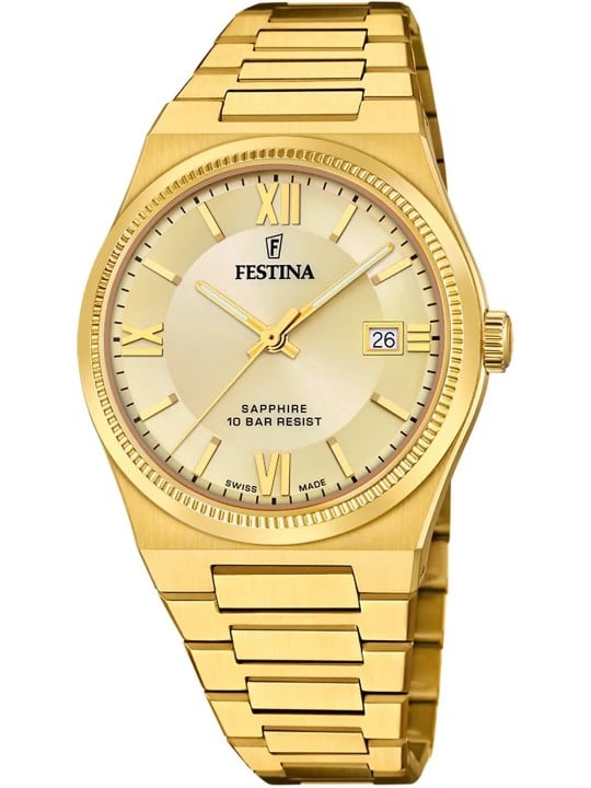 orologio uomo Festina F20038/2 Mens Watch Swiss Made Rivé 40mm 10ATM