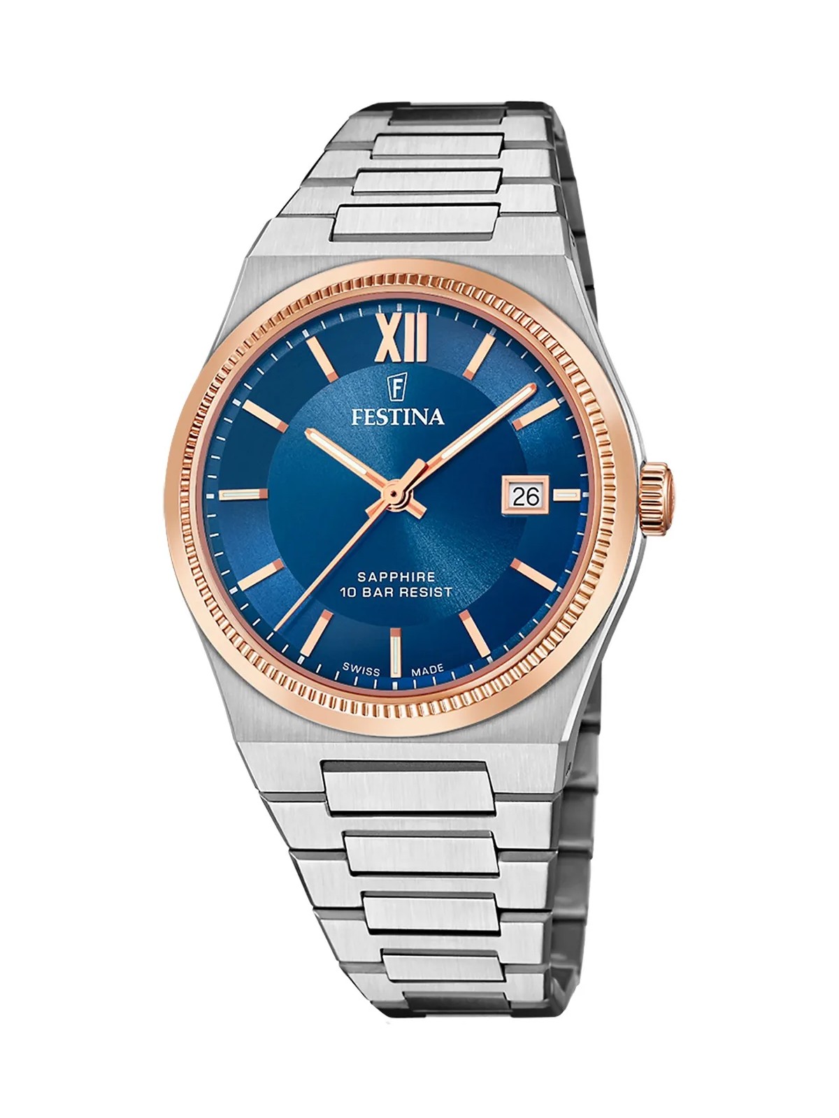orologio uomo Festina F20036/2 Mens Watch Swiss Made Rivé 40mm 10ATM