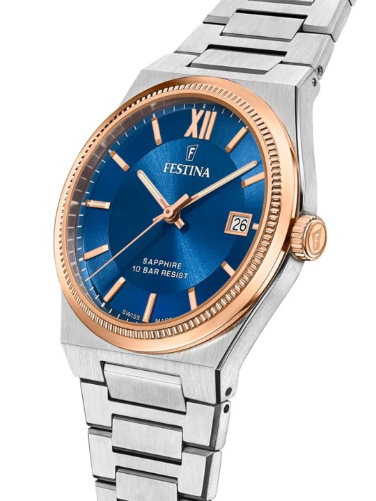 orologio uomo Festina F20036/2 Mens Watch Swiss Made Rivé 40mm 10ATM