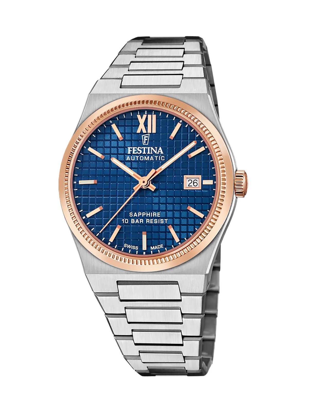 orologio uomo Festina F20030/2 Mens Watch Swiss Made Rivé Automatic 40mm 10ATM