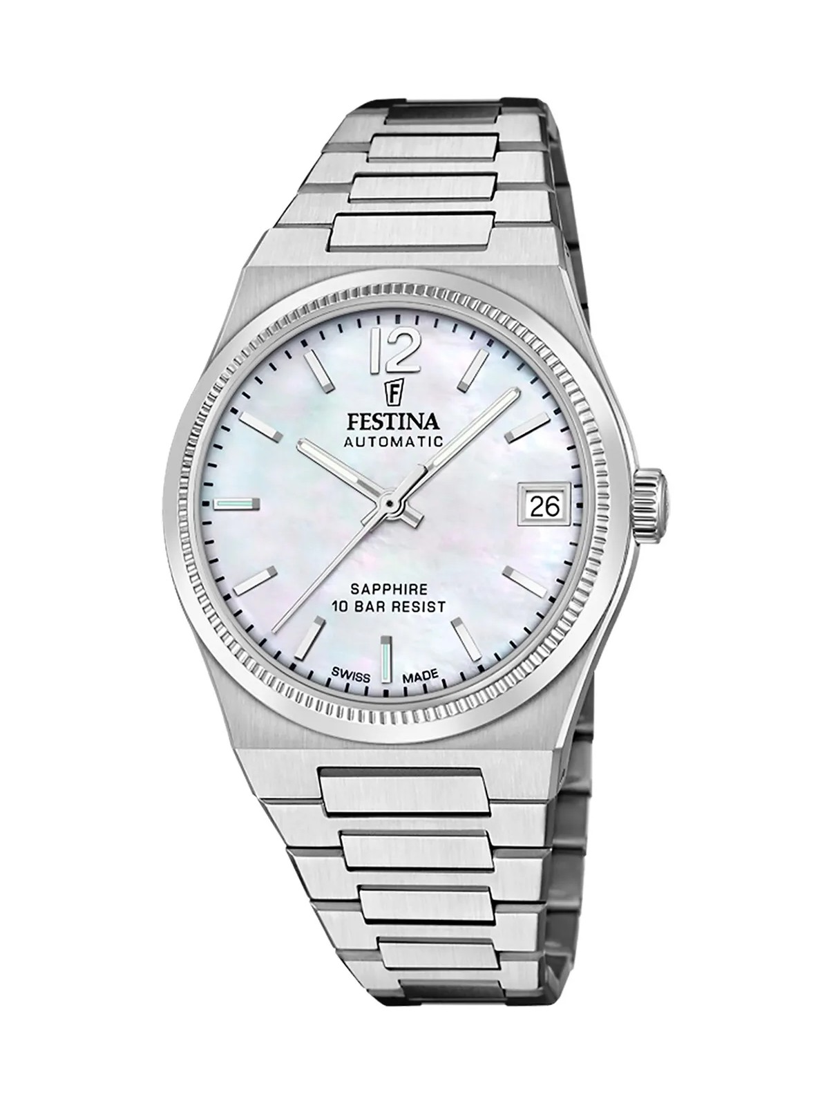 orologio donna Festina F20029/1 Ladies Watch Swiss Made Rivé Automatic 35mm 10ATM