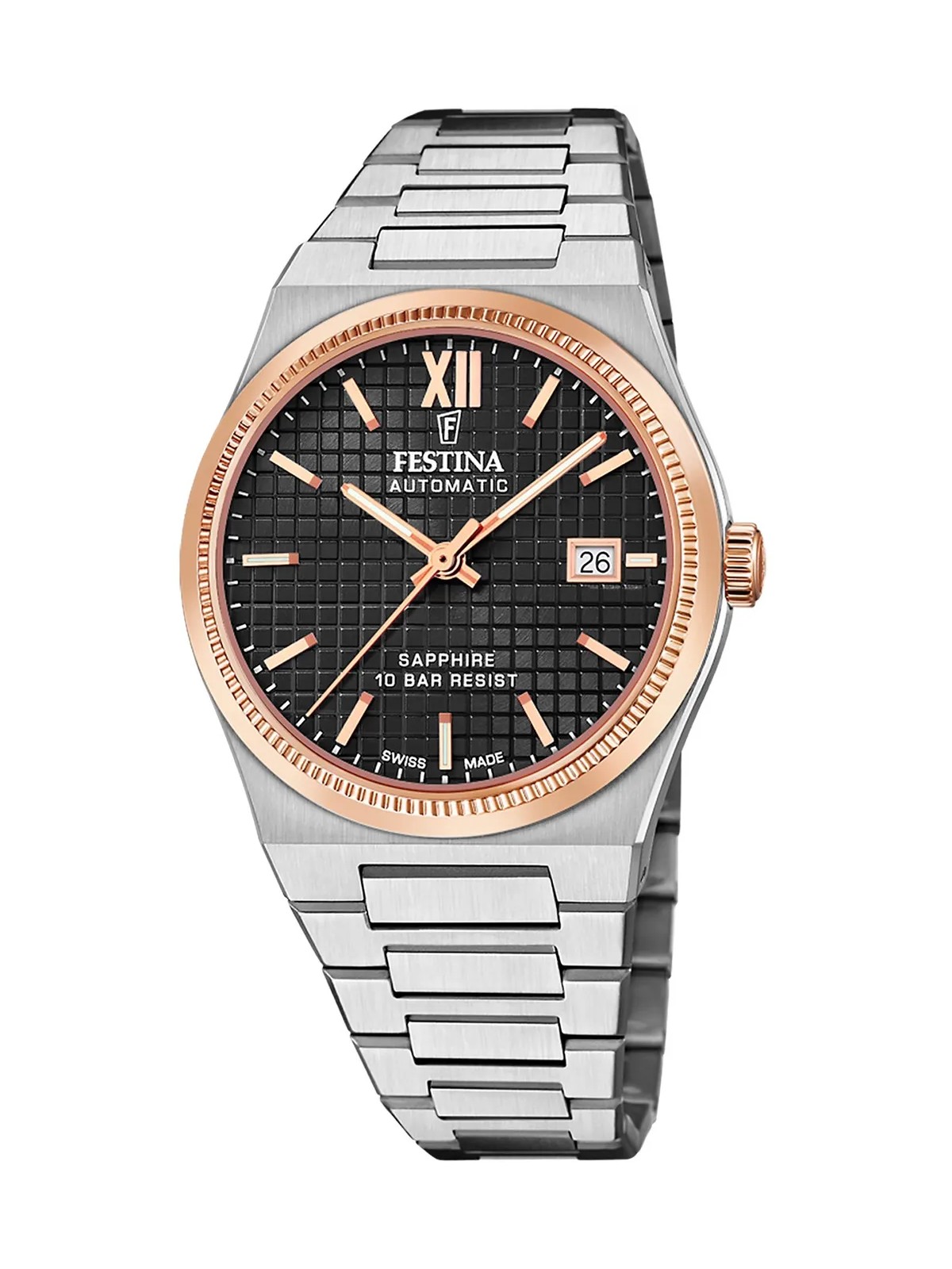 orologio uomo Festina F20030/3 Mens Watch Swiss Made Rivé Automatic 40mm 10ATM