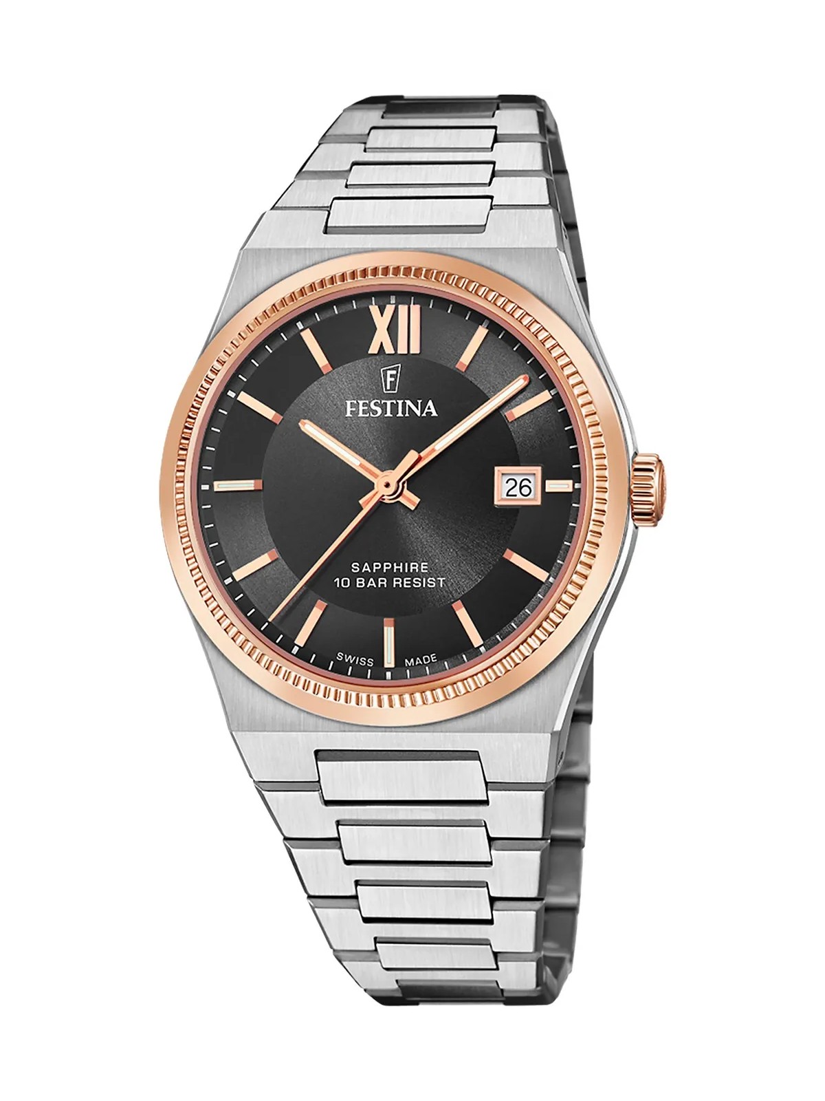 orologio uomo Festina F20036/3 Mens Watch Swiss Made Rivé 40mm 10ATM