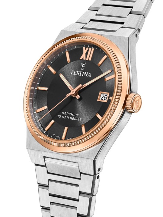 orologio uomo Festina F20036/3 Mens Watch Swiss Made Rivé 40mm 10ATM
