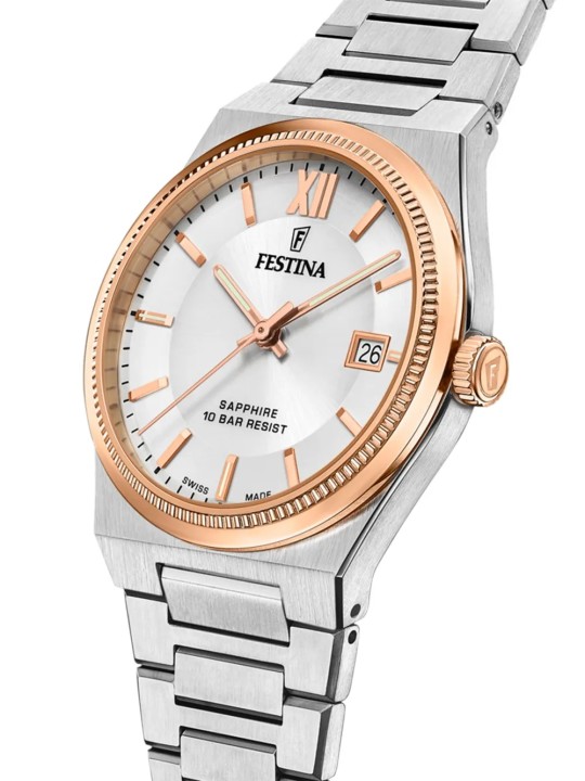 orologio uomo Festina F20036/1 Mens Watch Swiss Made Rivé 40mm 10ATM