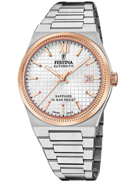 orologio uomo Festina F20030/1 Mens Watch Swiss Made Rivé Automatic 40mm 10ATM