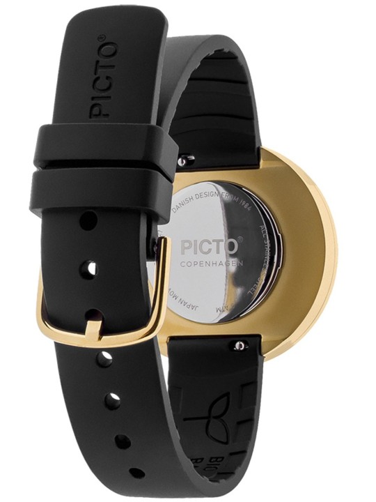 Picto 34087-0114G Unisex Black Bio Based 34mm 5ATM