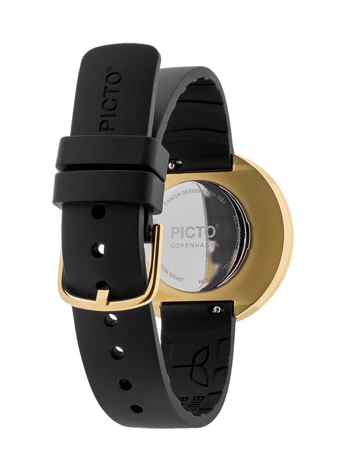 Picto 34087-0114G Unisex Black Bio Based 34mm 5ATM