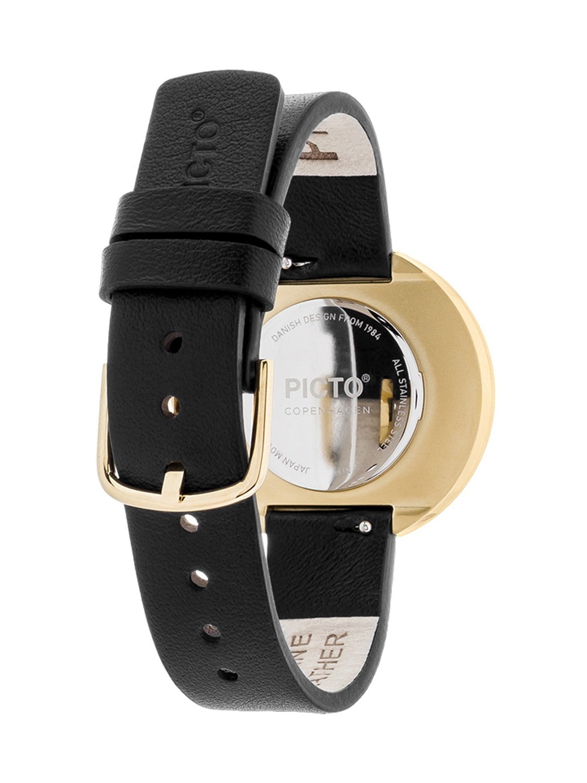 Picto 34087-4114G Unisex Black 34mm 5ATM