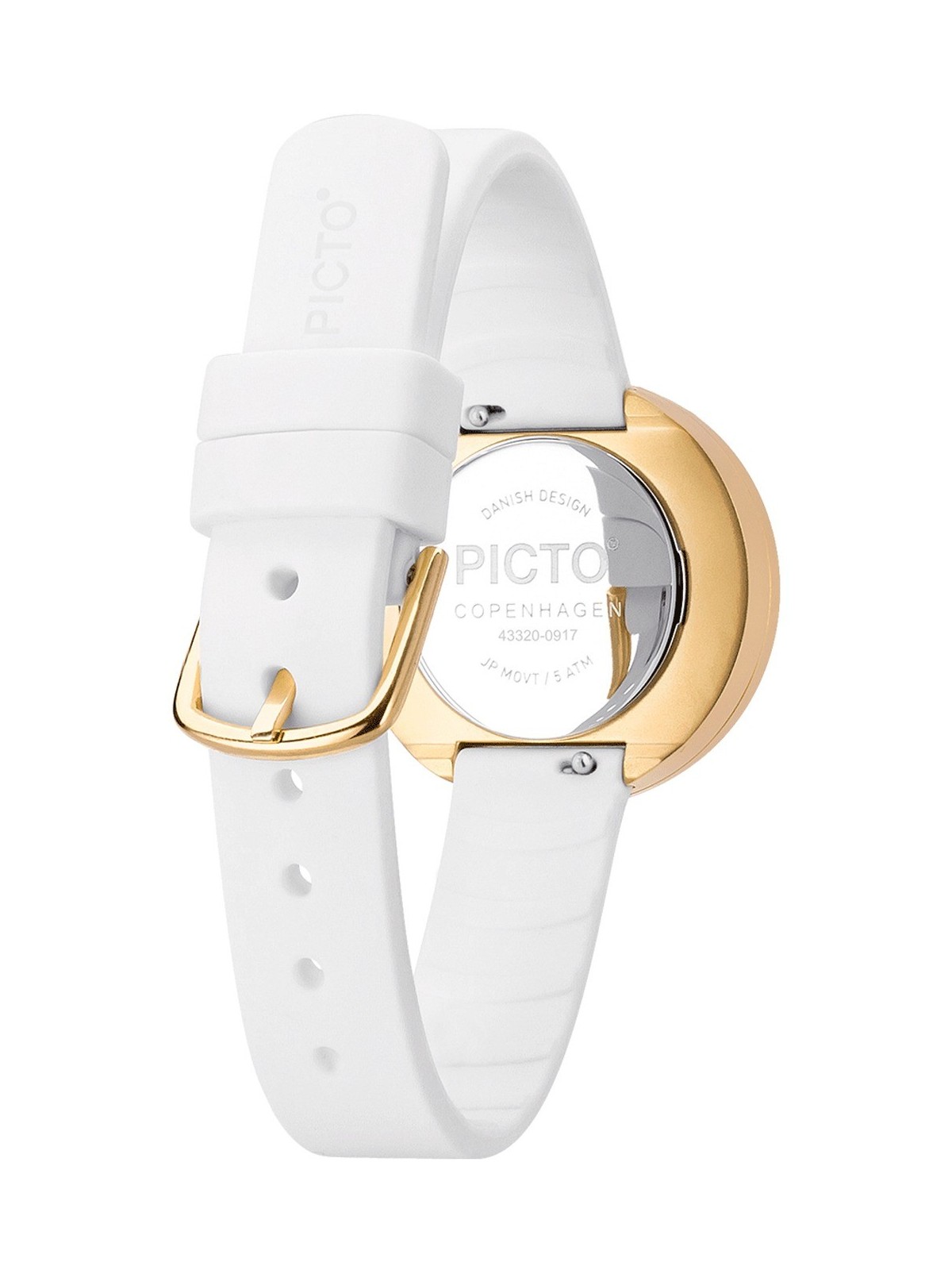 Picto 43320-0212G Ladies Watch White Silicone 30mm 5ATM