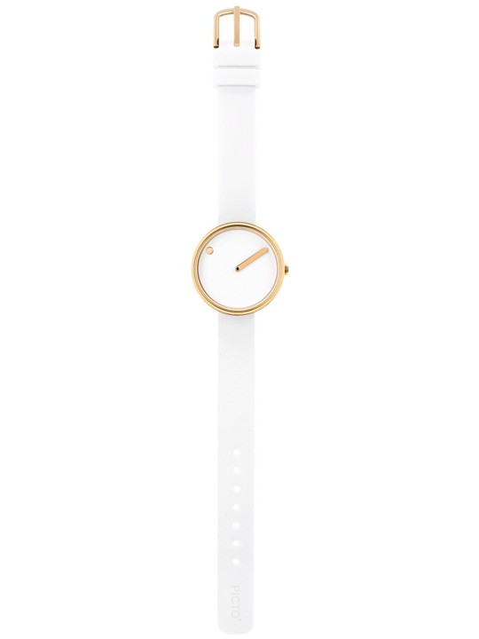 Picto 43320-0212G Ladies Watch White Silicone 30mm 5ATM