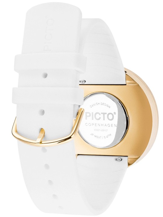 Picto 43321-0220G White Silicone 40mm 5ATM
