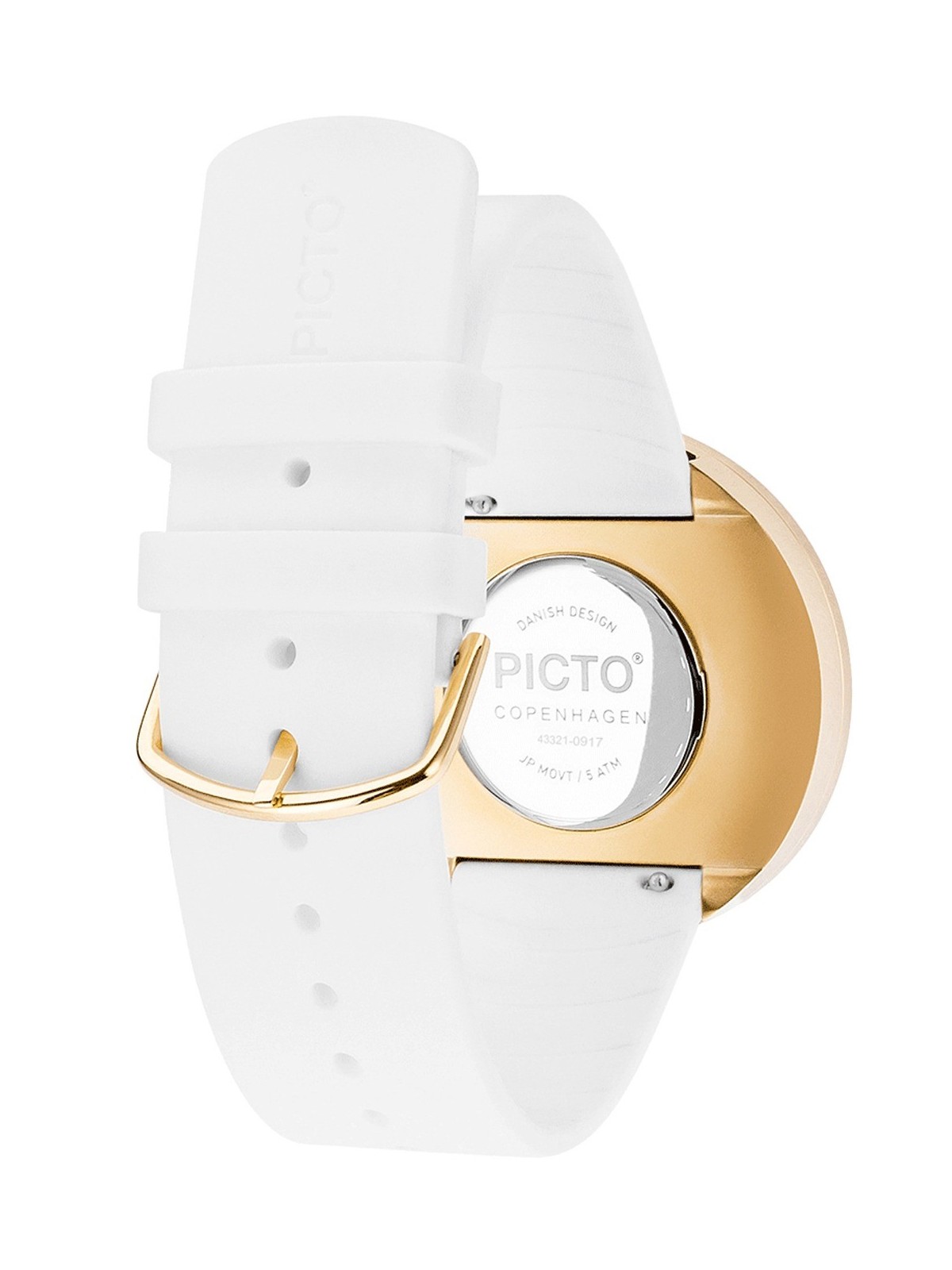 Picto 43321-0220G White Silicone 40mm 5ATM