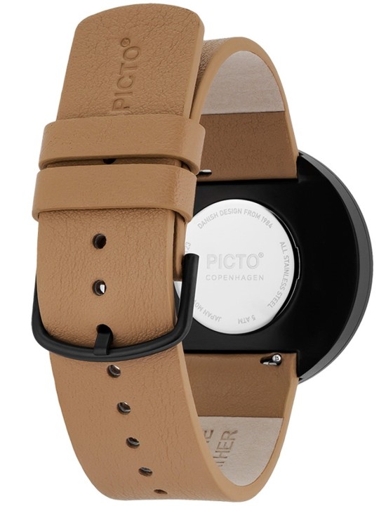 Picto 43349-4820B Unisex Cappucciono Brown 40mm 5ATM