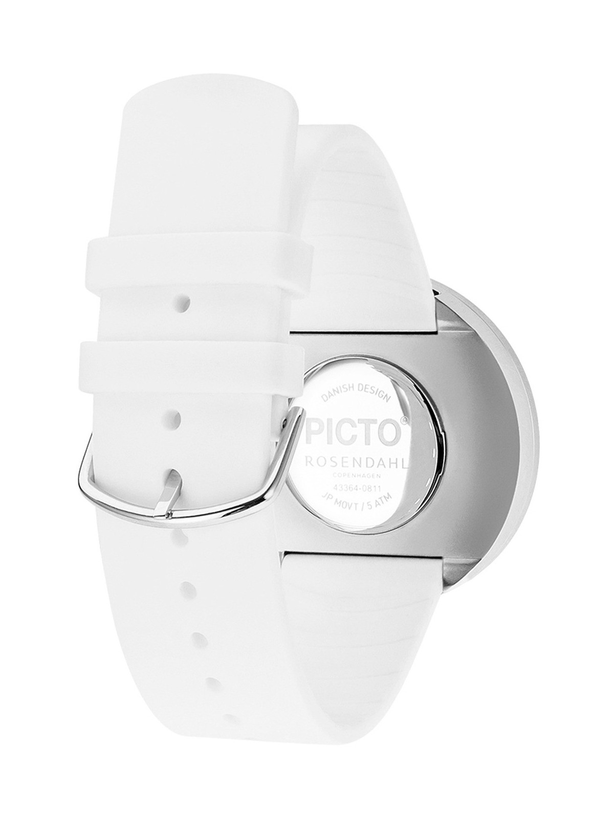 Picto 43364-0220S Unisex White Silicone 40mm 5ATM