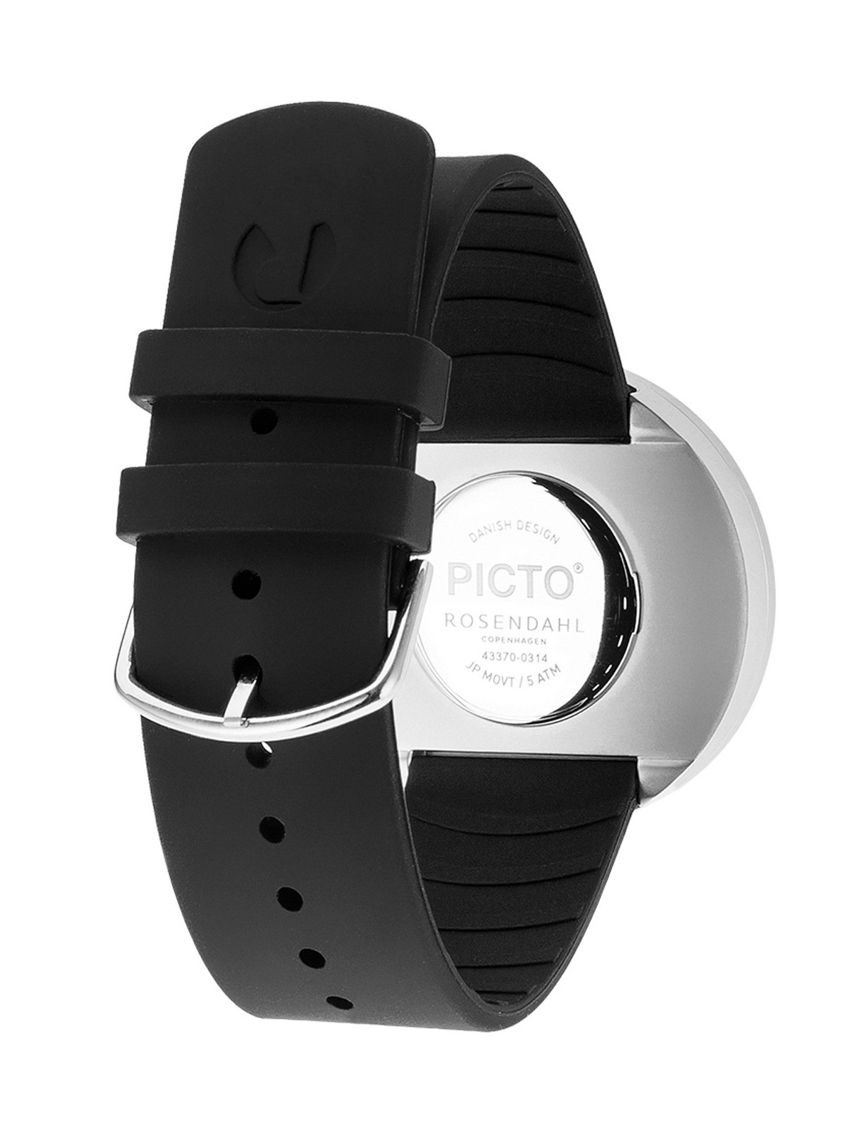 Picto 43370-0120S Black Silicone 40mm 5ATM