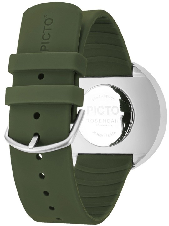 Picto 43396-7764S Unisex Fresh Olive Silicone 40mm 5ATM