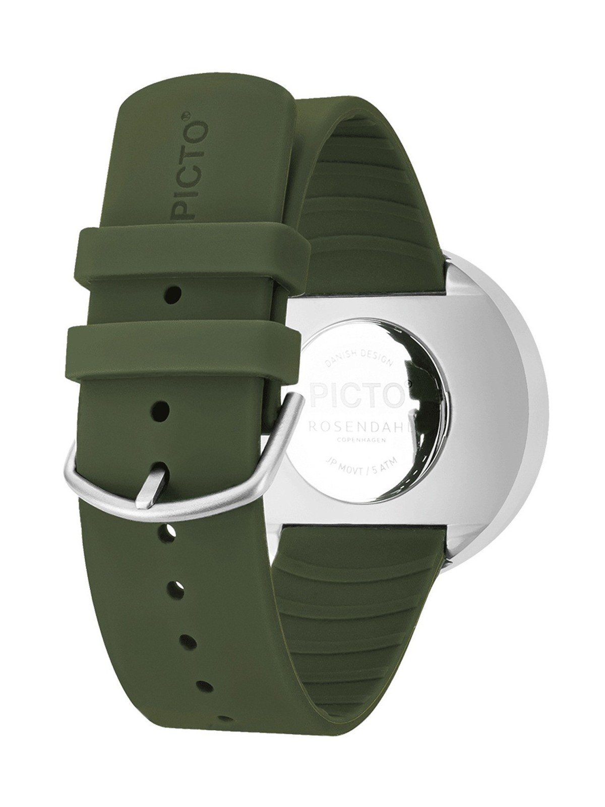 Picto 43396-7764S Unisex Fresh Olive Silicone 40mm 5ATM