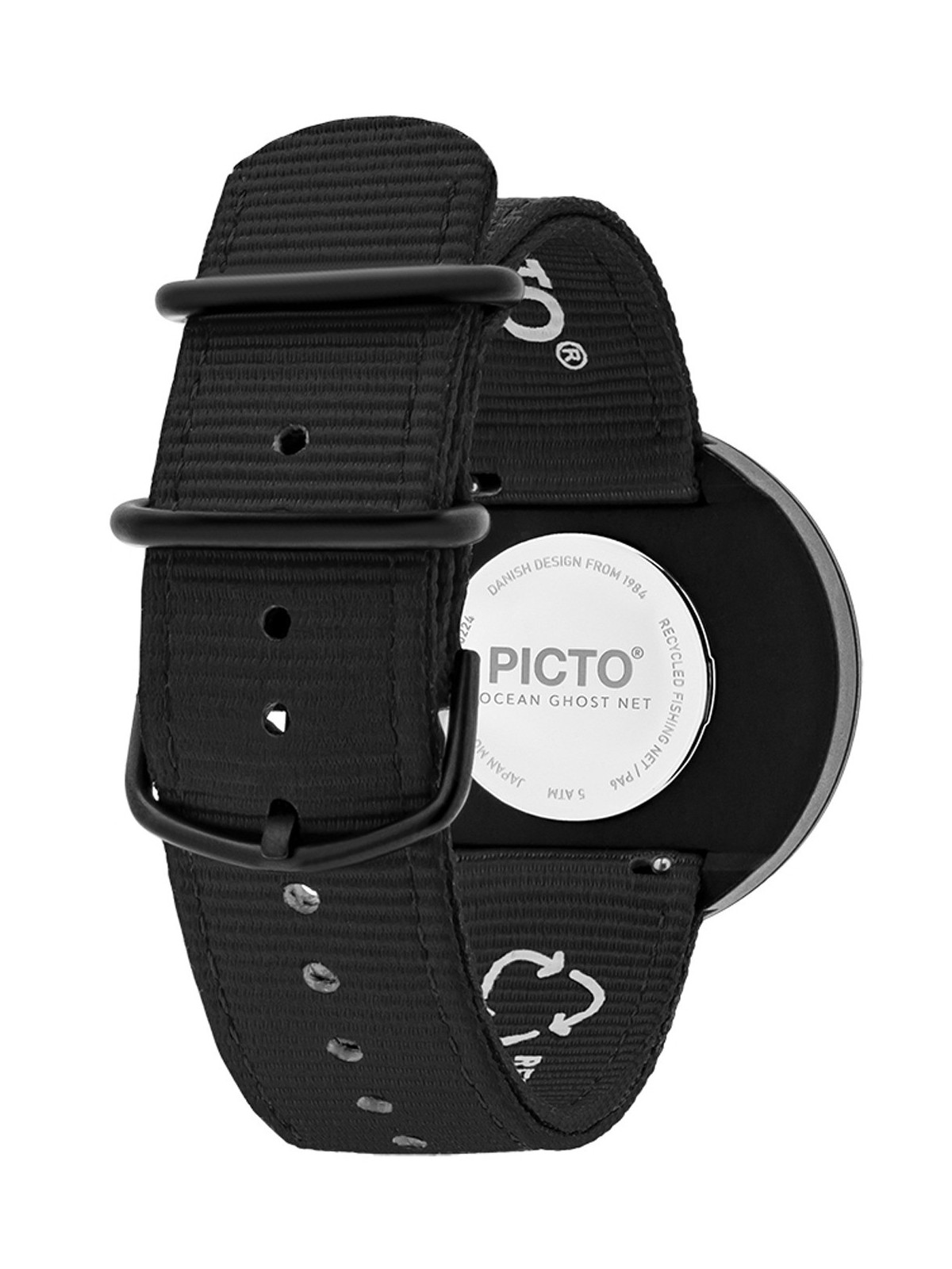 Picto R44023-R006 Manta Ray Black and Paradise Green 40mm ATM