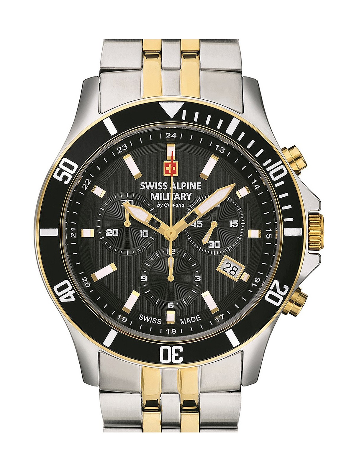 Swiss Alpine Military 7022.9147 Chronograph Mens Watch 42mm 10ATM