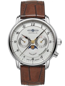 Zeppelin 8536-1 Mens Watch Friedrichshafen Moon Phase 40mm 5ATM