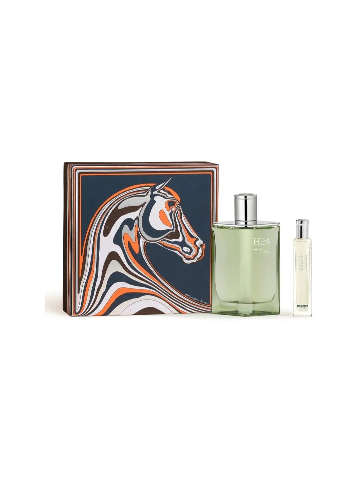 Hermès H24 Herbes Vives EDP Refillable 100ml + EDP MINI 15ml uomo Cofanetto regalo EDP uomo