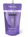 Fanola No Yellow Color Violet Peroxyde emulsione di sviluppo per neutralizzare i toni gialli 1,5% 5 Vol. 1000ml donna