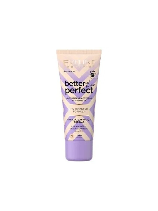 EVELINE Better Than Perfect fondotinta viso idratante e coprente 01 Ivory 30ml