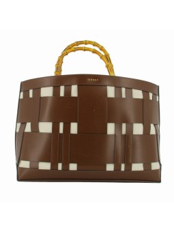 Guess Borsa a Mano Aida in Pelle Marrone Scuro HWAIDWL2376 50 x 35 x 19 cm donna